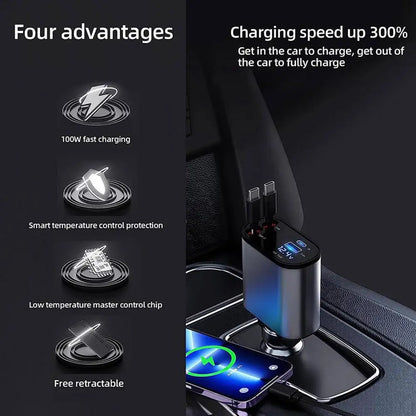 Retractable Fast Car Charger